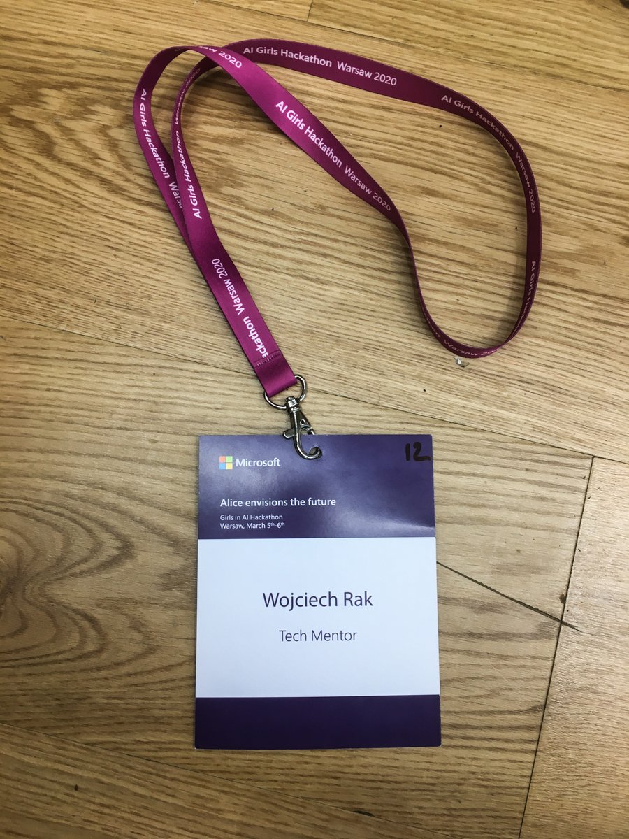 WojciechR4k's tweet photo. First day as mentor in Girls in AI Hackathon! ⭐️

Awesome experience meeting so huge number of clever minds.

Our trip was possible thanks to financial support from @MSP_CEE 

#makewhatsnext #MicrosoftEDU #GirlsinAI #MSFTStudentPartner https://t.co/J1SMwnP0n7