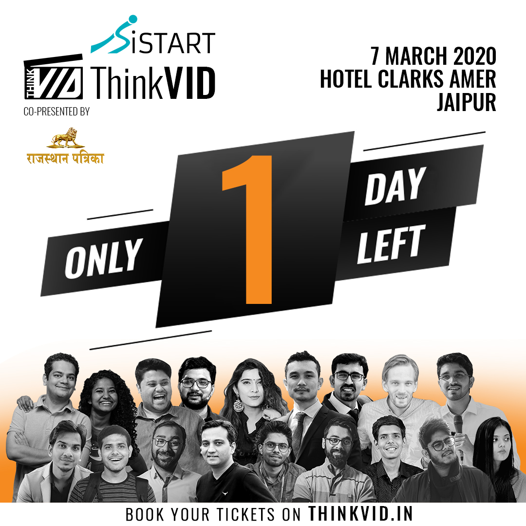 ThinkVIDtweets's tweet photo. Just 1 Day to go PEOPLE!!
ARE YOU READY?
.
Book your tickets if you haven't already, at https://t.co/vqFYddAACs
Check out the agenda at https://t.co/Lu97VF0Yxi
.
#thinkVID #thinkvid2020 #jaipur #jaipurevents #jaipuryoutubers #jaipurbloggers #indianyoutubers https://t.co/phKOJ8DeFj