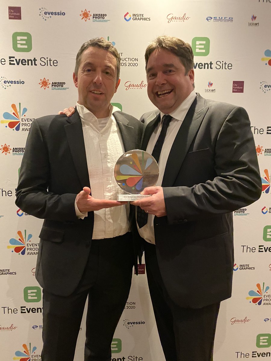 iamcolestevens's tweet image. Congratulations @ascotstructures for winning best temporary structure supplier @EventProdShow #eventprofs
