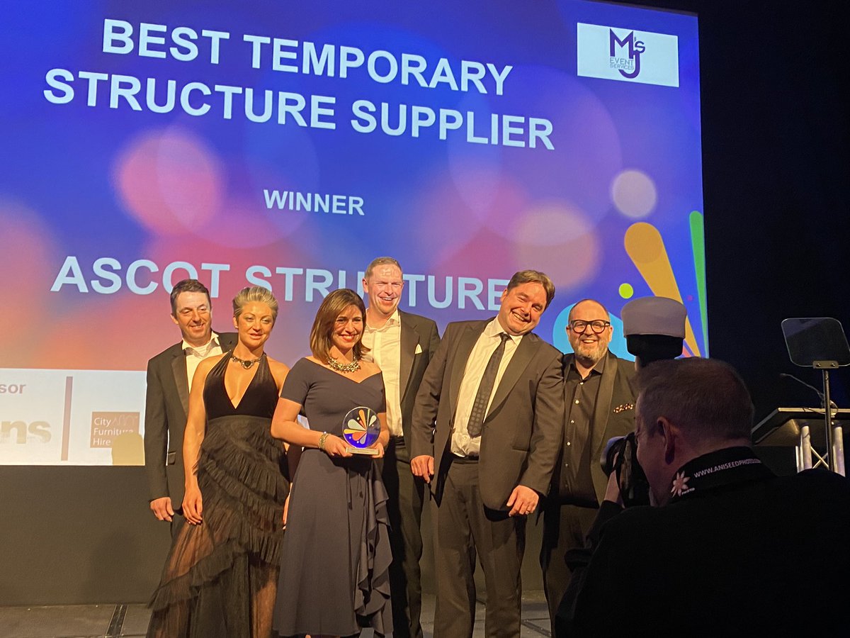 iamcolestevens's tweet image. Congratulations @ascotstructures for winning best temporary structure supplier @EventProdShow #eventprofs
