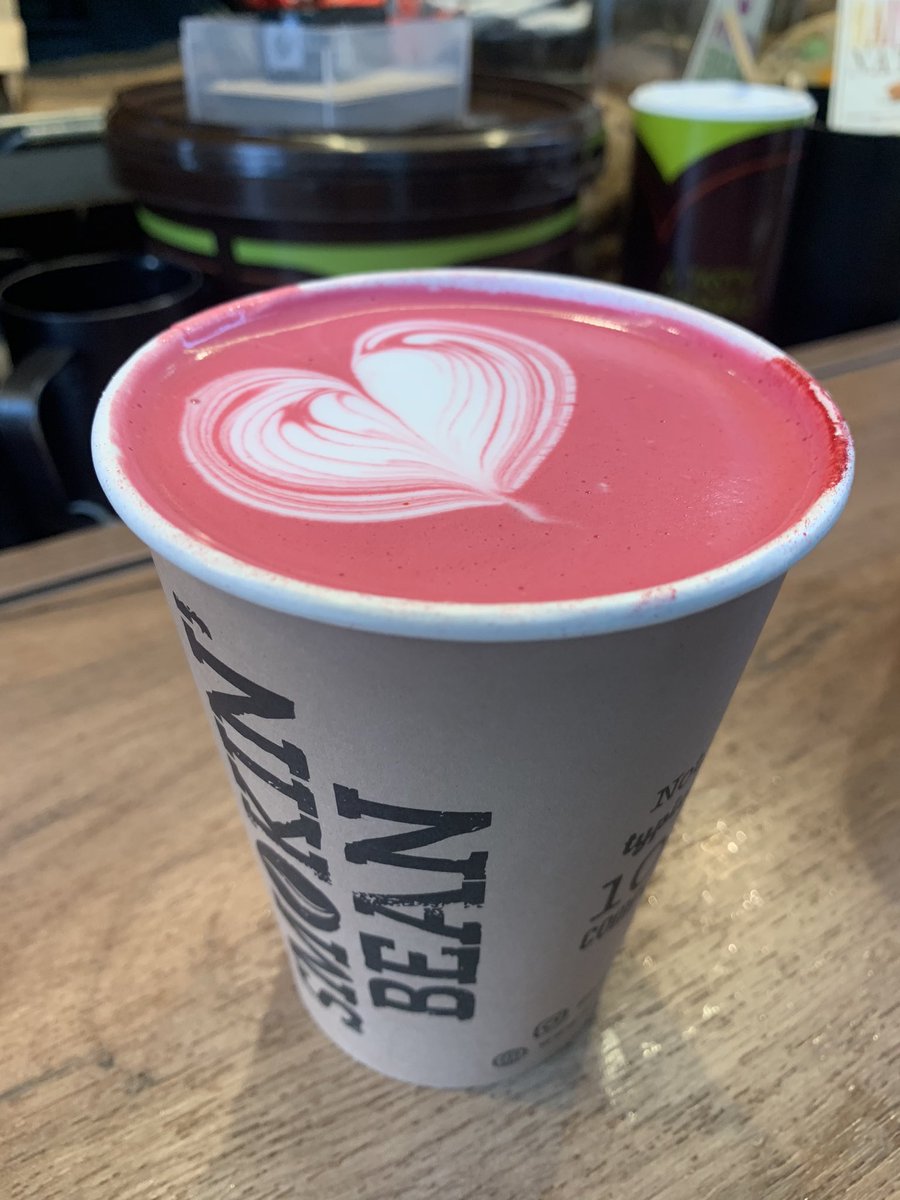 RobBurberry's tweet photo. Here’s something to make #claddingscandal victims smile on a Friday:
Bought a beetroot chai latte from #smokinbean coffee van and barista refused to charge me for it telling me it’s #karmacoffee: Complimentary because I’m feeling ☹️ or because I make others feel 🤗 https://t.co/FRD2JrWS81