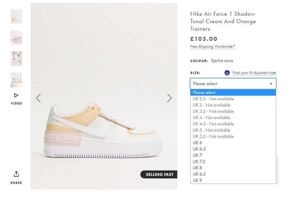 air force one shadow spruce asos