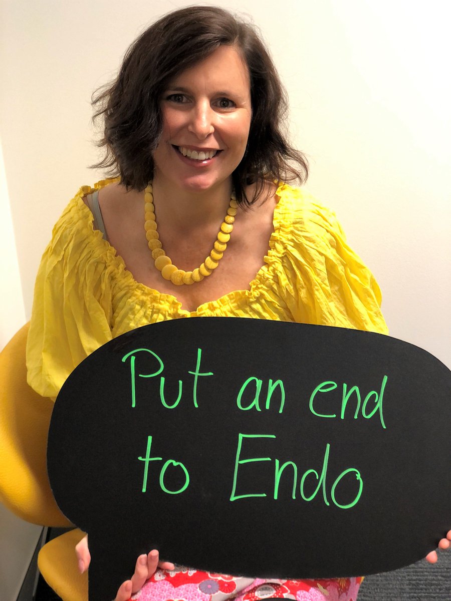 HCNSW's tweet photo. March is Endometriosis month and today workplaces could get behind the #MarchintoYellow - so we did... and had a bit of fun with our new handmade chalk speech bubbles (thanks Emma's dad!) https://t.co/wgClnDAwvB
