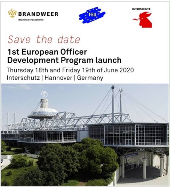 We're ready to launch a 1st European Officers Development Programme on strategic fire service leadership. Come and join the sneak preview on June 18 &amp;19 at Interschutz Hannover . SAVE THE DATE! <a href="/FEUorg/">FEU Fire Officers</a> <a href="/Brandweer_NL/">Brandweer Nederland</a> @Brwacademie @IFVtweet @Interschutz2020