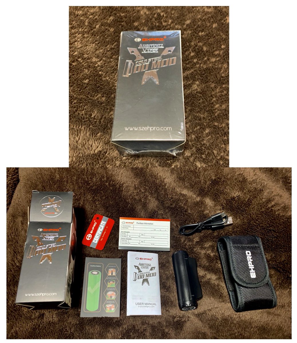 genki_toyfac's tweet image. 着っ弾〜ん💕٩(ˊᗜˋ*)و✧*｡♬
いやぁ〜ブラックも良いわぁ〜💕
早く“dark side“にしなくっちゃ💦笑

#vape #mod #ehpro #ambitionzvaper #coldsteel