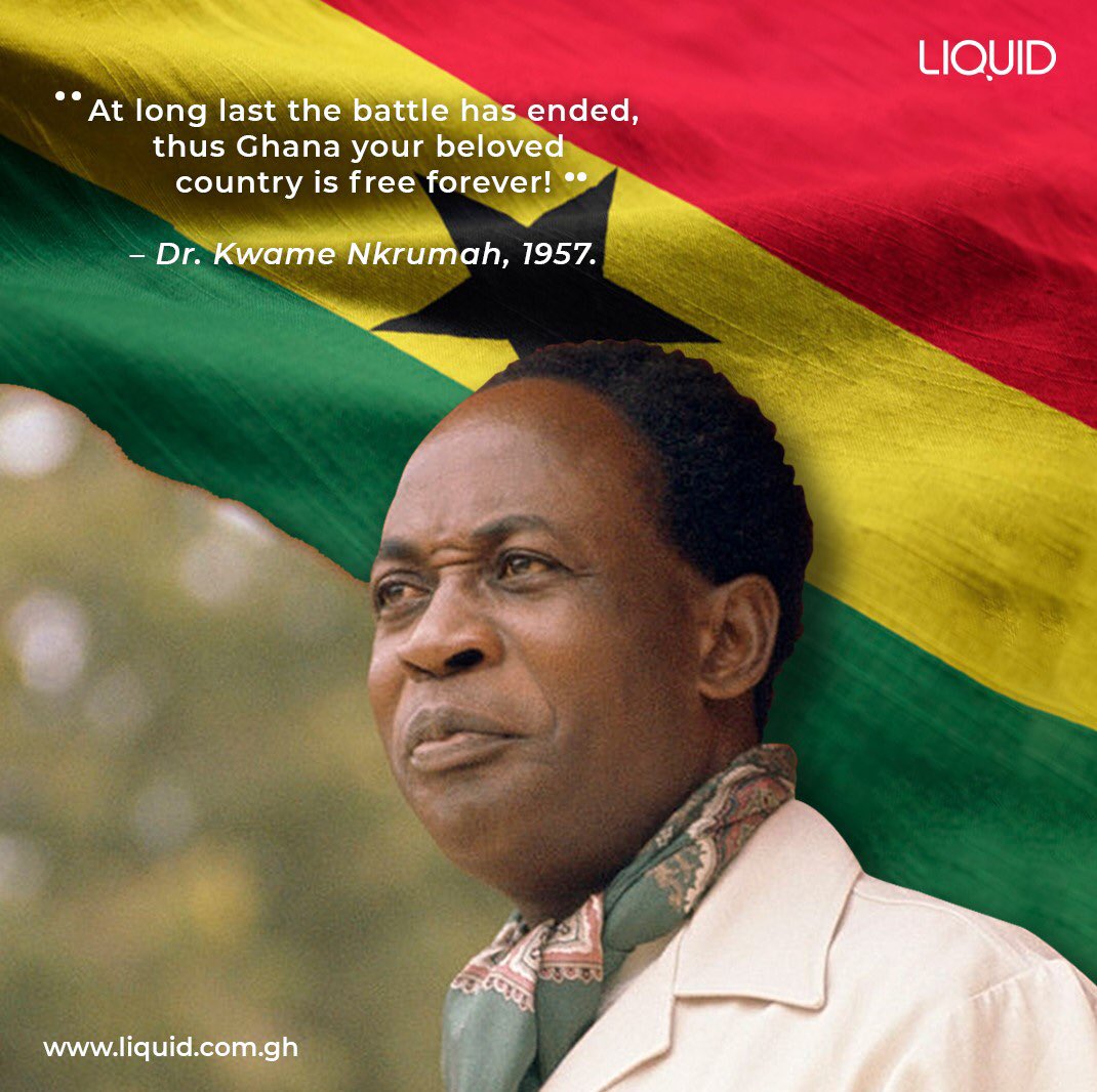 GetLiquidgh's tweet photo. Celebrating 63 years of freedom and justice, Happy Independence Day! 🎉

#Ghana #GhanaAt63 #IndependenceDay #FreedomAndJustice #GetLiquidGh #FinancialFreedom #Friday #TGIF https://t.co/KPh4YG0kc9