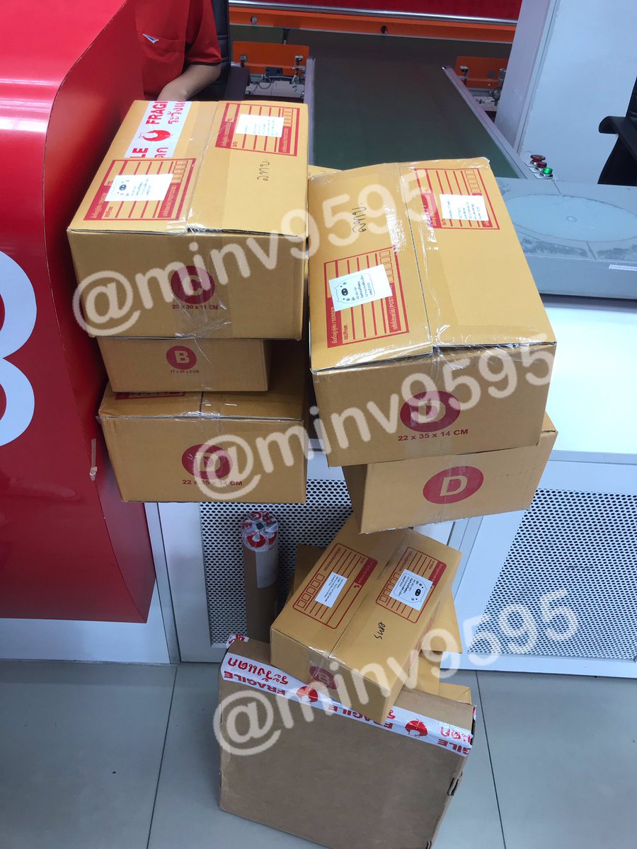 minv9595's tweet photo. ส่งของไปแล้วส่วนนึงนะคะ 
#9595update https://t.co/jYmUEr6qKd