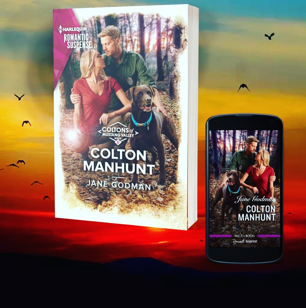 Colton Manhunt (#TheColtonsofMustangValley #6) by <a href="/JaneGodman/">Jane Godman</a> "The last thing K-9 Sergeant Spencer Colton needs is another routine missing-persons case. But Katrina Perry is insistent on finding her..." #HarlequinRomSuspense #RomanticSuspense amazon.com/gp/product/B07…
