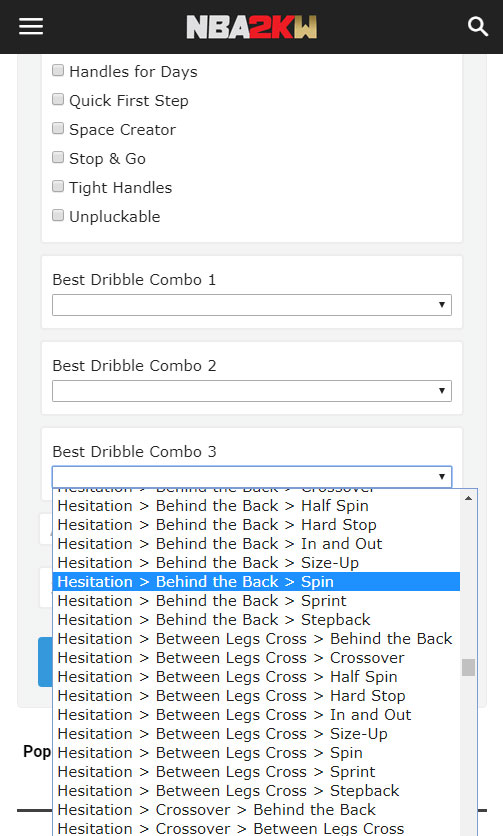 TheNBA2KW's tweet photo. Check out the latest update to the NBA 2K20 Best Dribble Moves tool. For those times you discover sick new dribble moves to chain together, 'Dribble Combos' are now selectable from a dropdown list to save and keep track of:
➡️ https://t.co/9AdyudfI11
#2kfreeagent #GetWs https://t.co/G93ABW126z