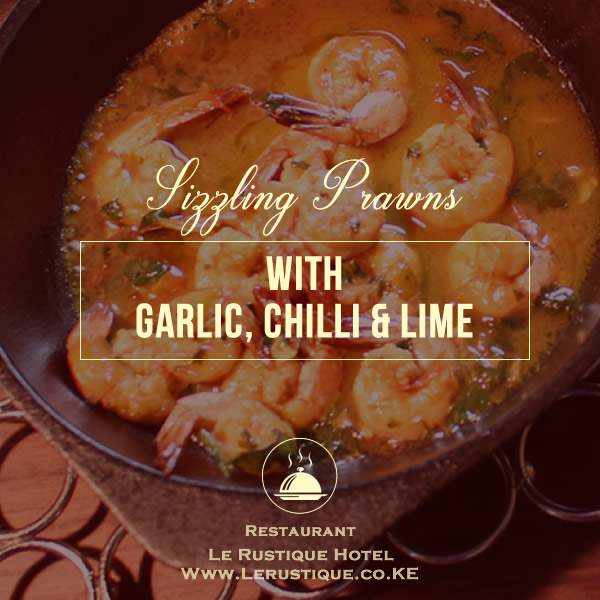 EatAtLeRustique's tweet photo. Sizzling Prawns with Garlic, Chilli &amp; Lime

To make your reservation:
Call 0721-609-601
Email: bookings@lerustique.co.ke

Check out our standard menu at: https://t.co/bdrrgFpClW

#LeRustiqueHotel #FineDiningNanyuki #HealthyEats #Salads #seafood #SeafoodSalad #Nanyuki #Gourmet https://t.co/v4SW2z8yZH