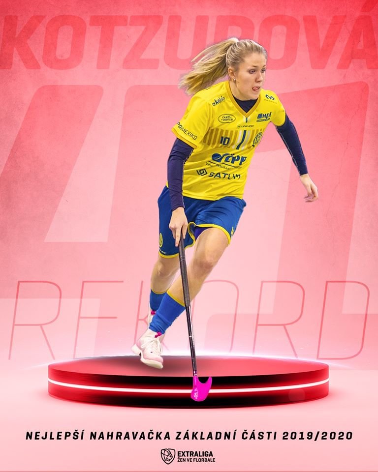 ceskyflorbal's tweet image. 🚨 Nejvíce asistencí v základní části si v aktuálním ročníku Extraligy žen připsala Denisa Kotzurová z FBC Ostrava. S počtem 41 asistencí navíc stanovila nový rekord. #ceskyflorbal