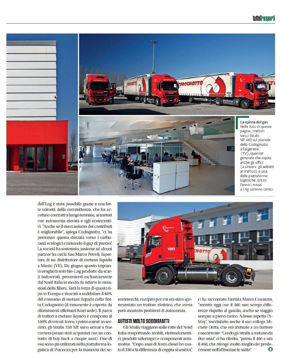 MORE ABOUT BIO LNG: 
A quick view of the article of tuttoTrasporti about our improvement and implementation of BIO LNG in our industry to give you the best service.

#codognottosiamonoi #wearecodognotto