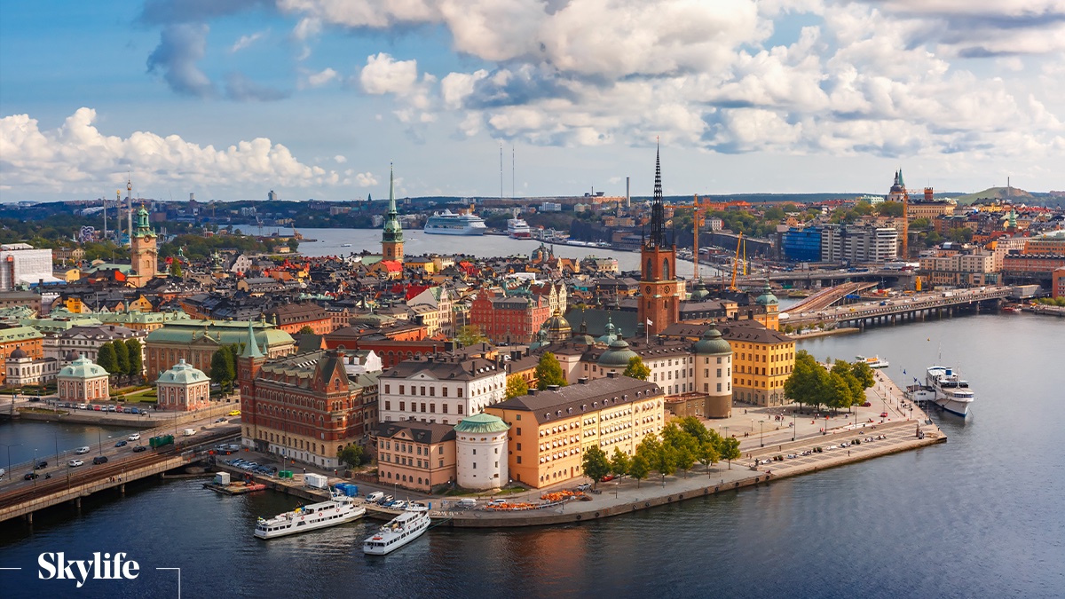When you approach Stockholm from the Baltic Sea, the Swedish author Selma Lagerlöf's description of the city "floating in the water" makes much more sense.