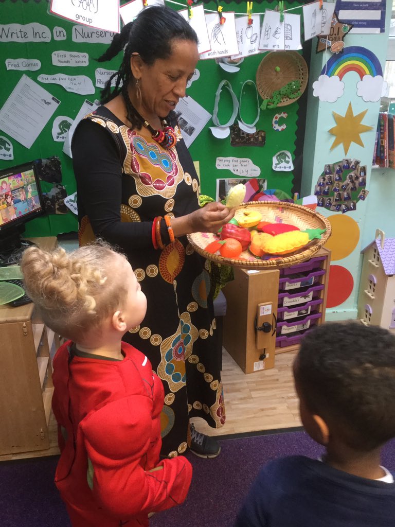 StMaryStBen's tweet photo. EYFS nursery enjoyed Mrs Genet telling them the story of Handras surprise #Handra #Akeyo #HandrasSuprise #WorldBookDay2020 https://t.co/cu8eCct3tz