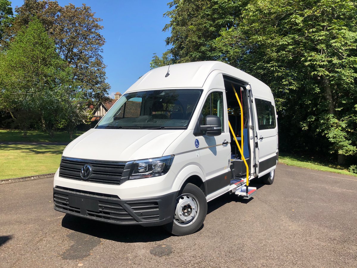 courtsidebuses's tweet photo. We have 6 Volkswagen Crafters in stock available at a reduced price exclusively for #communitytransport organisations this month. Prices start from £47,000 + VAT for a fully #wheelchair #accessible #minibus.  Call us on 01884 256048 for more information. https://t.co/ehphd45fu6