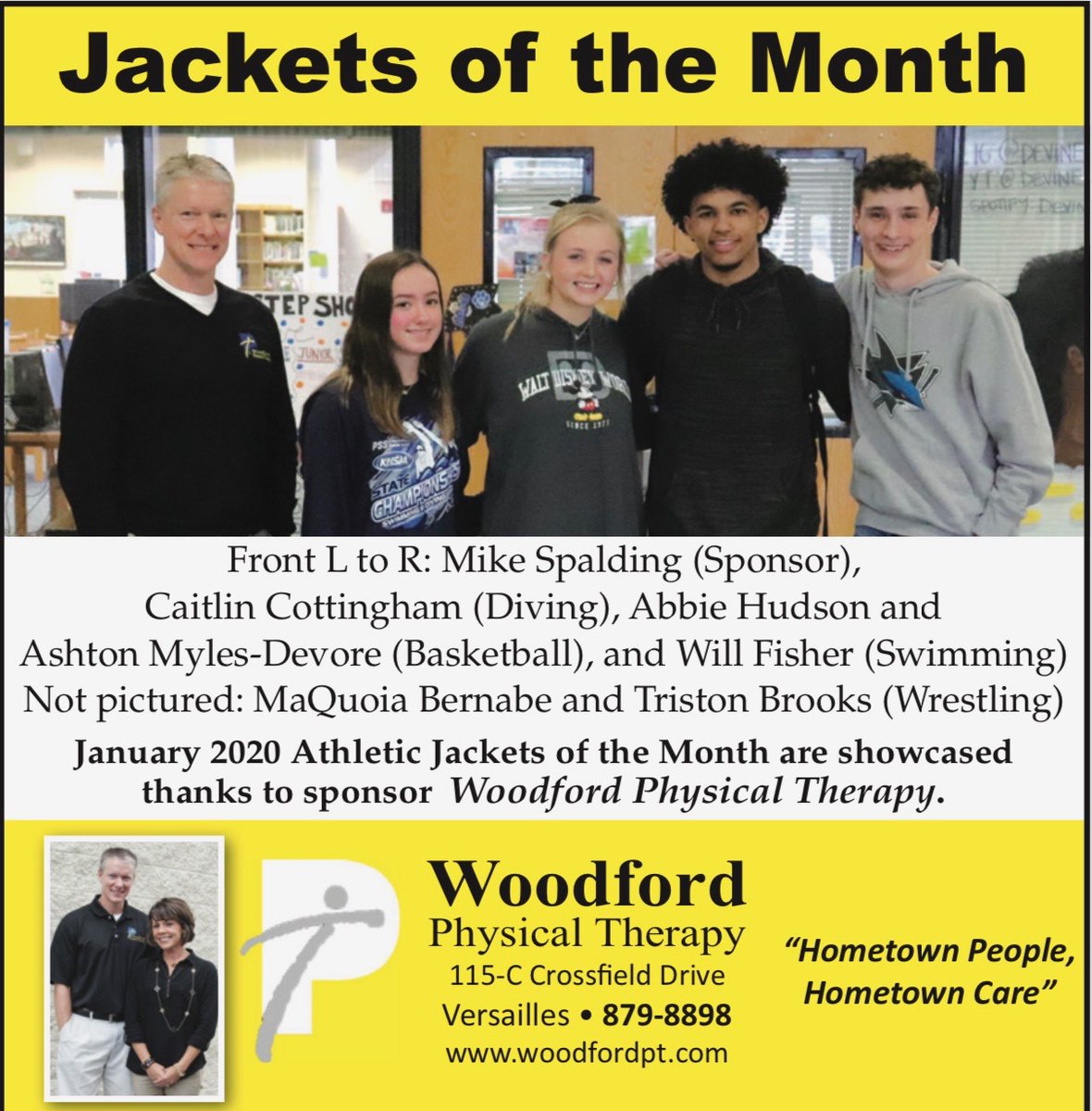 Congrats to our WCHS 'Jackets of the Month' for January!