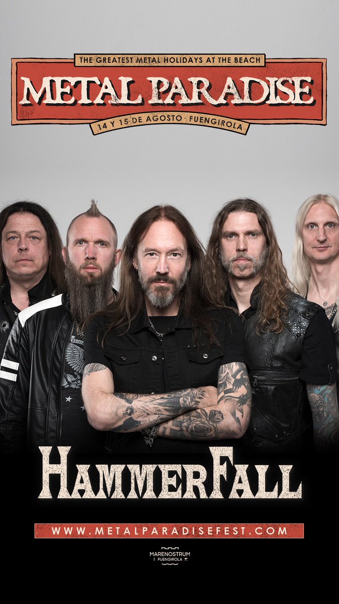 HammerFall's tweet photo. Templars of Spain, here we go with a festival booking that might please you. See you then!

#HammerFall #HeavyMetal #TemplarsOfSteel #Concert #Gig #Tour #Touring #Show #Live #Festival #Summer #WeMakeSwedenRock #OneAgainstTheWorld #Dominion #WorldDominion #Spain #MetalParadise https://t.co/jhUXMQsB5u