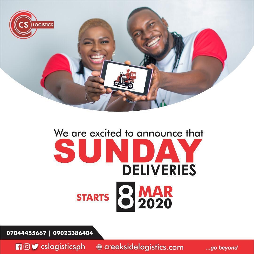 icheWealth's tweet photo. Exciting news!!! Sunday deliveries activated! We are at your service 7 days a week!! ๐๐๐๐ต๐ต
#cslogisticsph #Sundaydeliveries #7days #roundtheclock #extensionofourservice #SundaytoSunday #8thMarch #FridayFeeling #TGIF @cslogisticsph https://t.co/mz3M3PtAJV