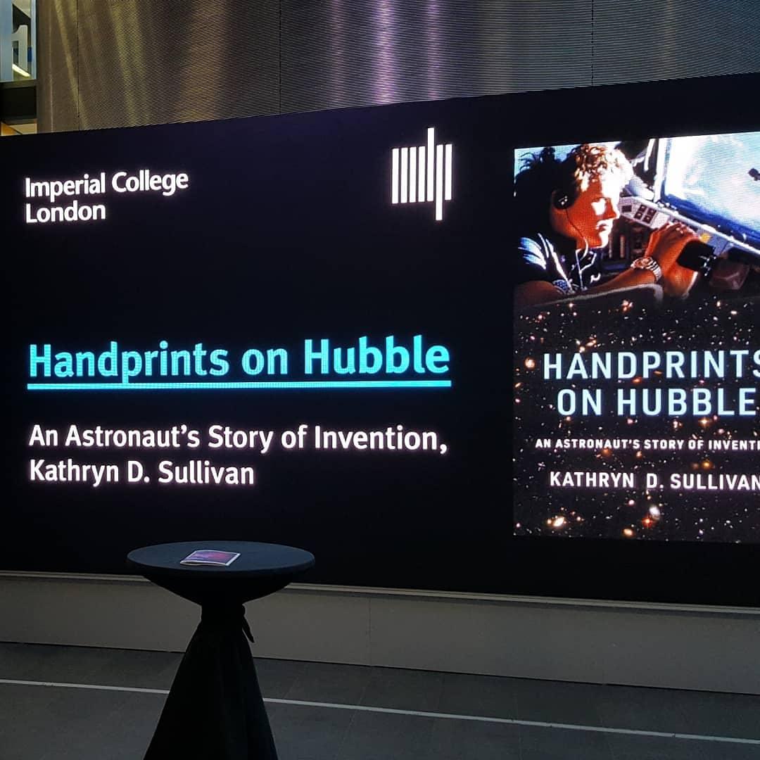 SouthKenBooks's tweet photo. A fascinating evening in the company of astronaut #kathryndsullivan last night running the bookstall for the UK launch of her book #handprintsonhubble

What an awesome woman

Thanks to @imperialcollege for inviting us

We have some signed copies available in the shop now too https://t.co/XnJoSAW2Gu
