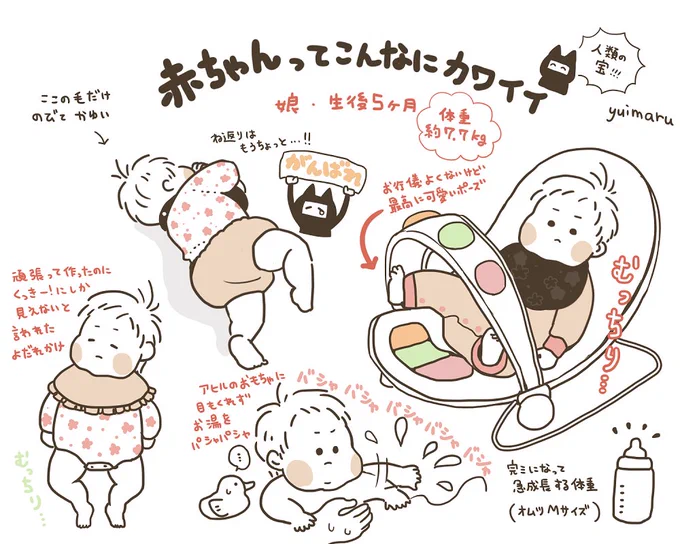 5ヵ月の娘さん?
動きがダイナミックになってきました 