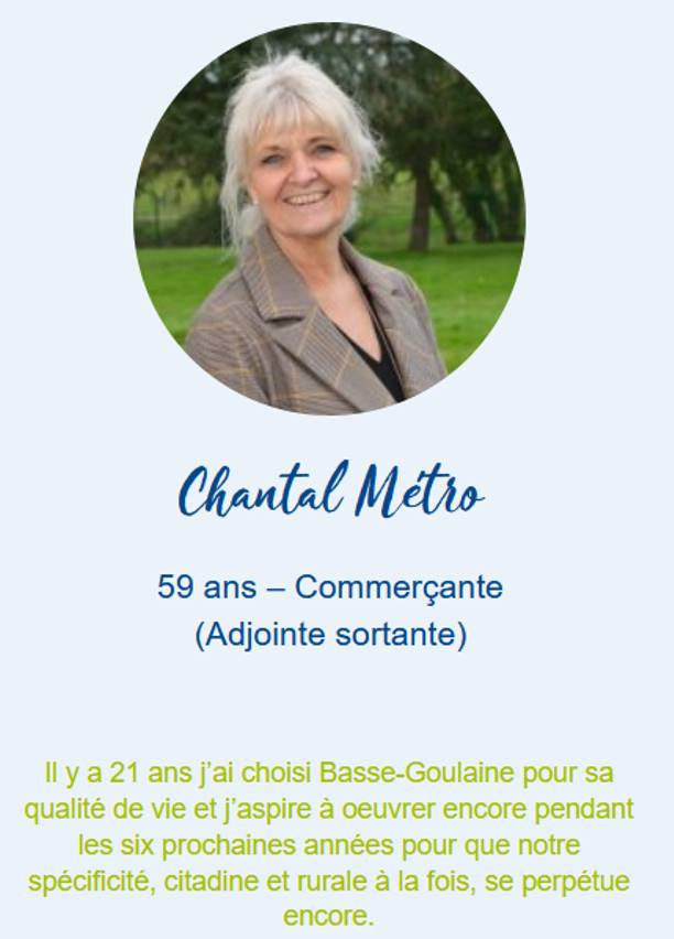 alainvey2020's tweet photo. Chantal METRO, colistière de la liste Basse-Goulaine, Moderne et Humaine https://t.co/uIbZbDjHsF