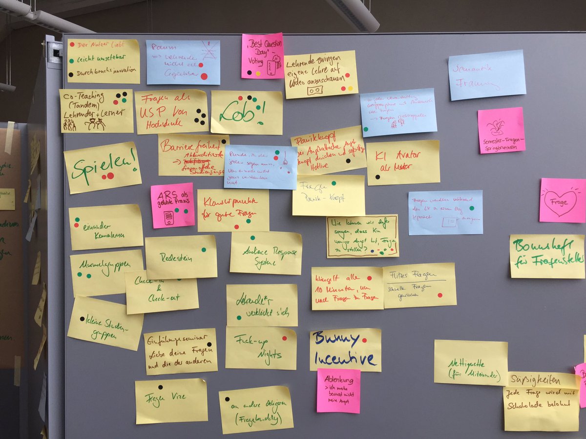 Was kann eine Uni tun, damit Studierende (und auch Lehrende?) keine Angst haben, Fragen zu stellen? #designthinking mit <a href="/protellus/">Protellus</a> auf der #unfreezing #winterschool an der <a href="/bauhaus_uni/">Bauhaus-Uni Weimar</a>