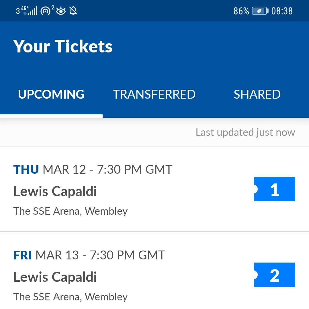 adambrown2010's tweet photo. Selling 1 ticket for the 12th March london, face value of what I paid £40. Dm me if interested https://t.co/paBvQL0ZS6