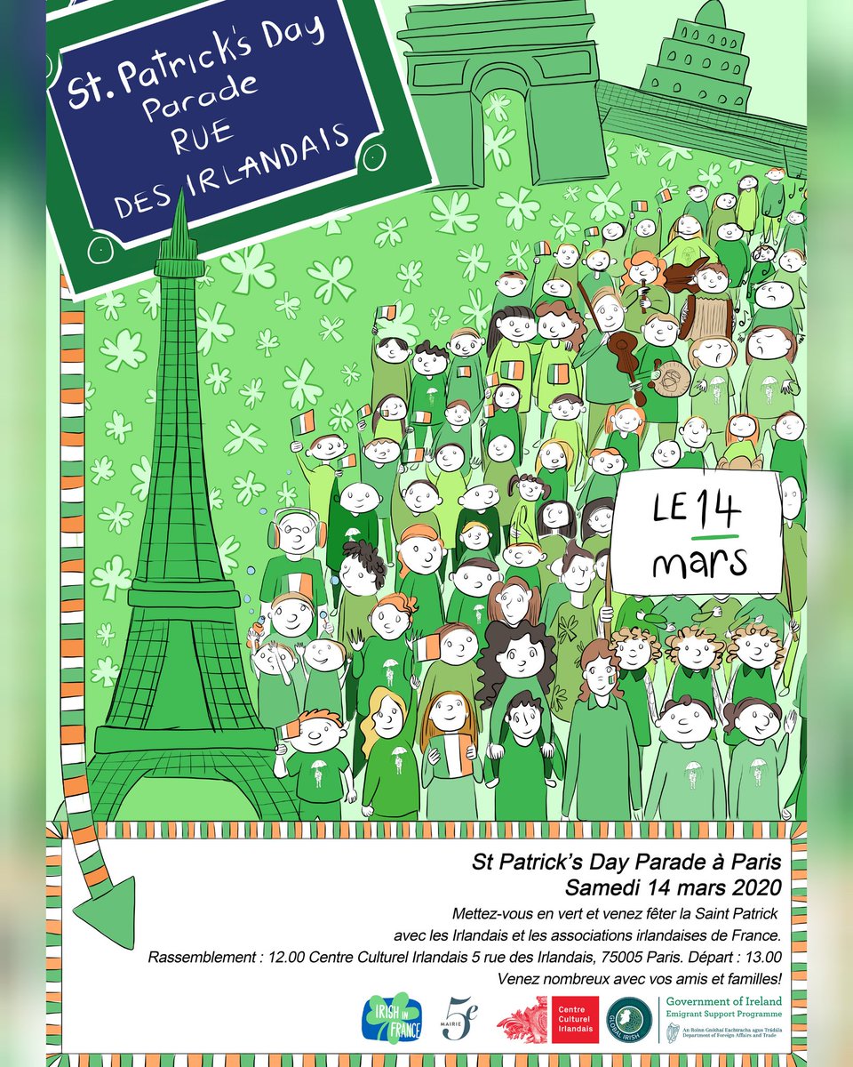 Irish_in_France's tweet photo. REMINDER: There's still time to register your children for the 2nd #StPatricksDayParis Kids Workshop at the @cc_irlandais on Sun 08/03. They'll be making cool jellyfish for our first #KidsGroup at the Paris Parade!
➡️➡️https://t.co/RKwA9rceKt #StPatricksDay #StPatrickEnVert https://t.co/61IylhREFB