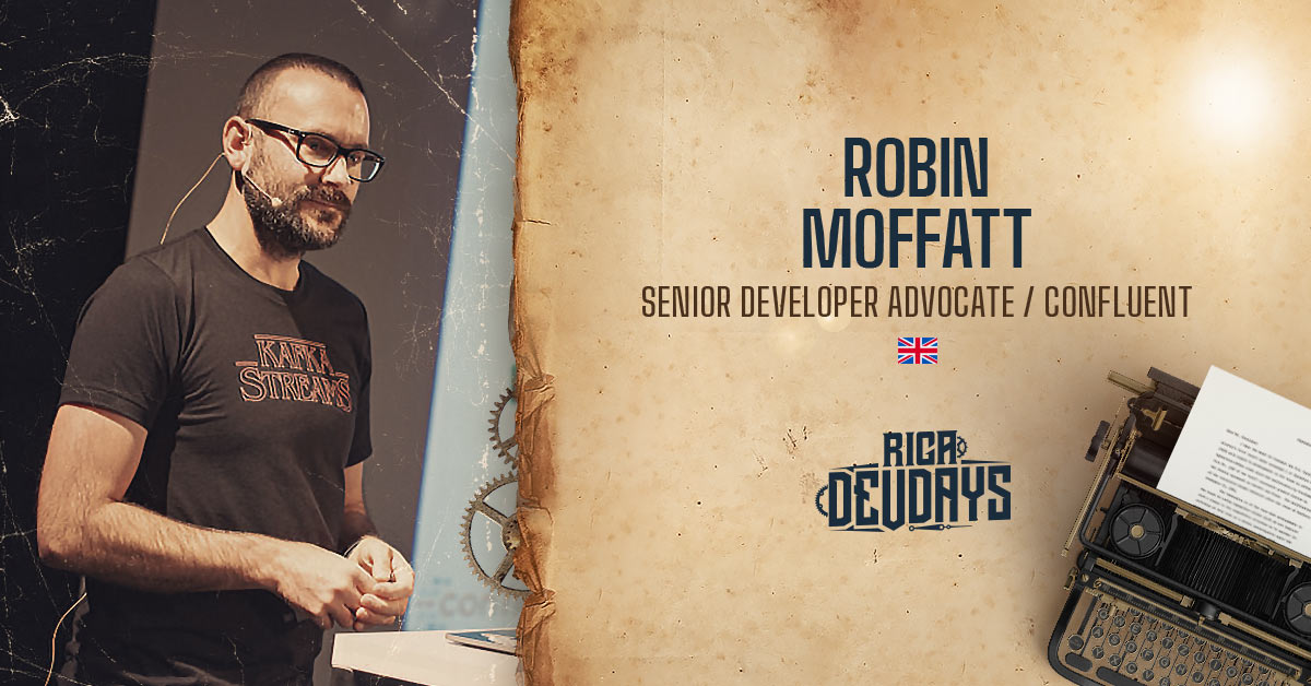 Meet Robin Moffatt <a href="/rmoff/">Robin Moffatt 🍻🏃🥓</a>, a Senior Developer Advocate at <a href="/confluentinc/">Confluent</a>! On RigaDevDays 2020 Robin will explain the architectural reasoning for Apache Kafka, and build a streaming data pipeline using nothing but his bare hands, Kafka Connect, and ksqlDB.
2020.rigadevdays.lv/speaker/robin-…