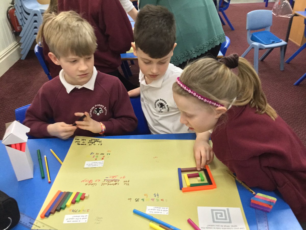 GlaisdaleSchool's tweet photo. Adventurers class tackle the first @WhitbyMaths cuisenaire challenge #mathsmonth https://t.co/BbLN8I380z