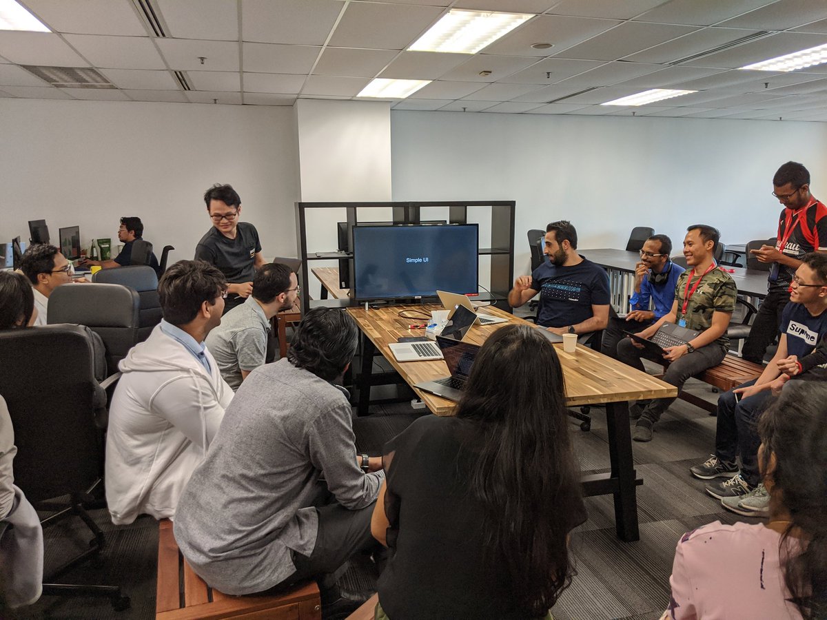 KaodimTech's tweet photo. Last week for our showAndTell, we had Adrian and Khaled presenting. Adrian showed off his first React project and @khaledmouammer displayed his love for GraphQL! https://t.co/o807vez2wf