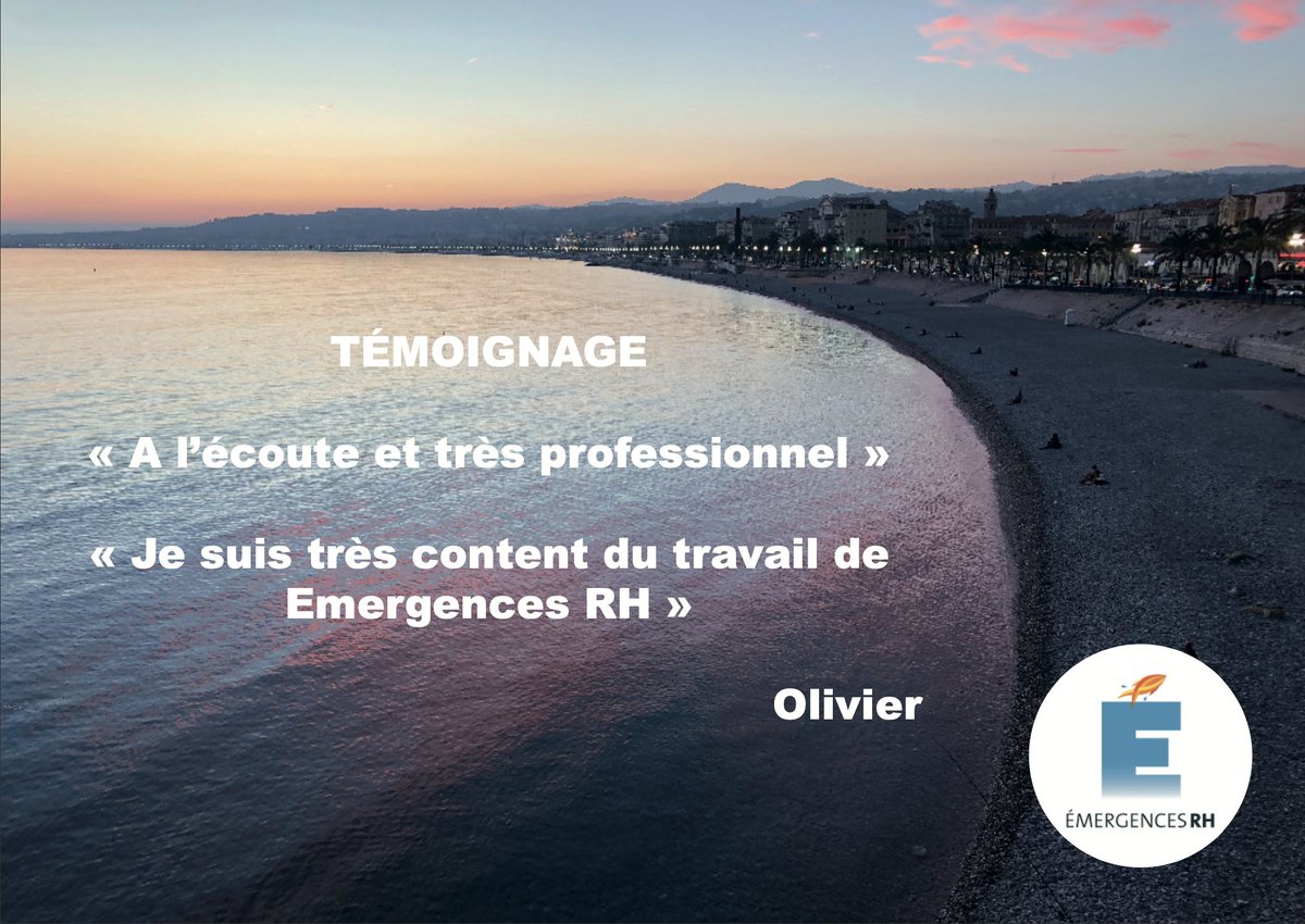 Témoignage qui nous comble de joie avant le Week-end ! 
Merci à vous pour vos retours si chaleureux ! 
#ÉmergencesRH #Témoignage #ExpérienceCandidat #MissionAccomplie 💪🤝