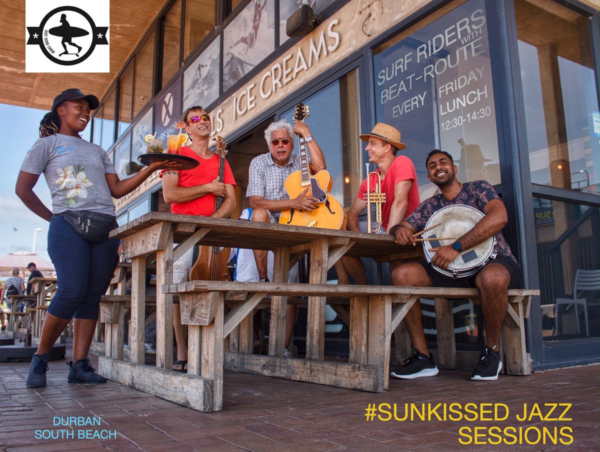OvationSA's tweet photo. Friday afternoons join Beat-route for chilled Sunkissed Jazz Session Surf Riders Cafe on the Durban South Beach Promenade between 12:30-14:30. 
@beatroute @OvationSA  #performance #artist #entertainers #entertainment #singers  #performer #musicians https://t.co/OpJsYqKO73