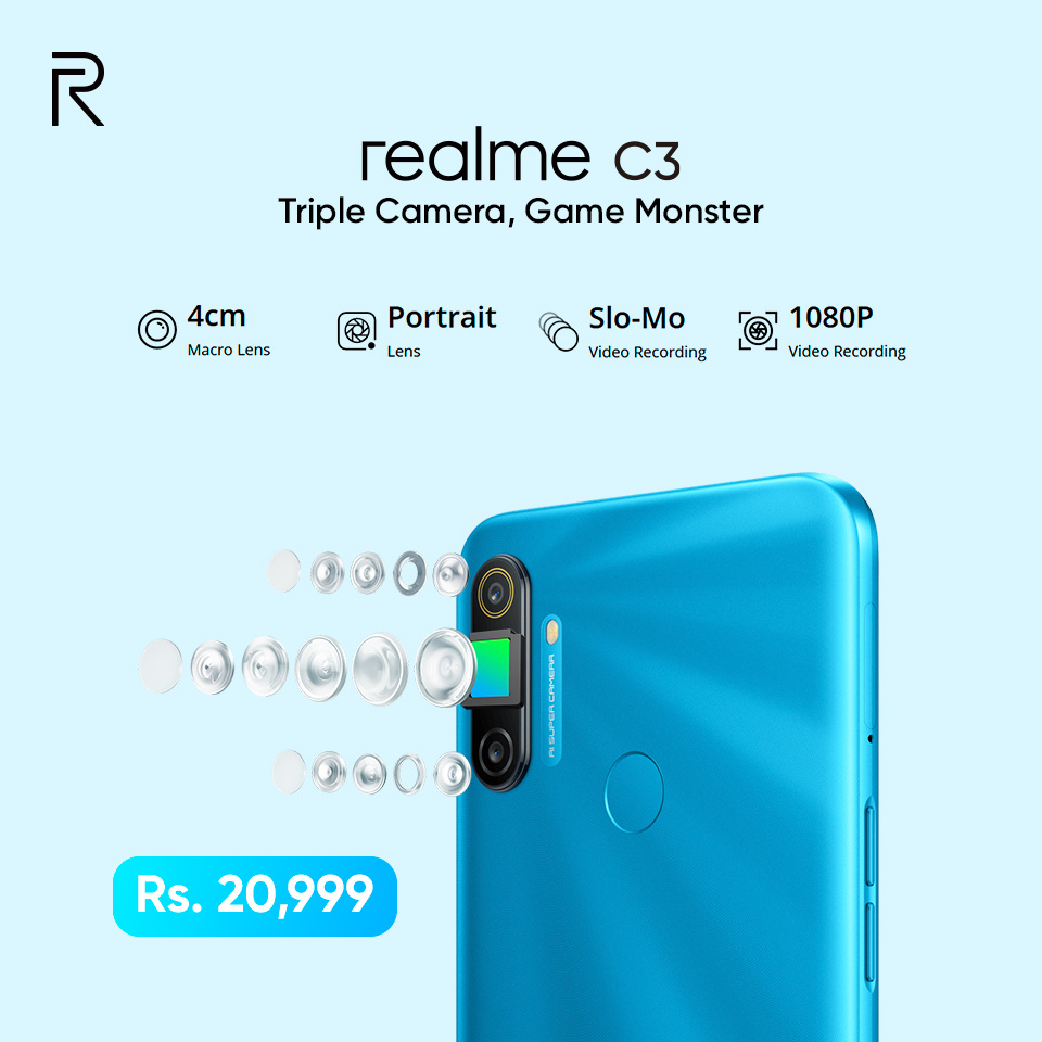 pakistan_realme's tweet image. Hey real fans! The new #12MP #TripleCamera is here in #realmeC3 to enhance all the blurs. More clear, more real. Available now in markets all over Pakistan. Available in two colors #BlazingRed and #FrozenBlue for Rs. 20,999 only. #TripleCameraGameMonster #realme #DareToLeap
