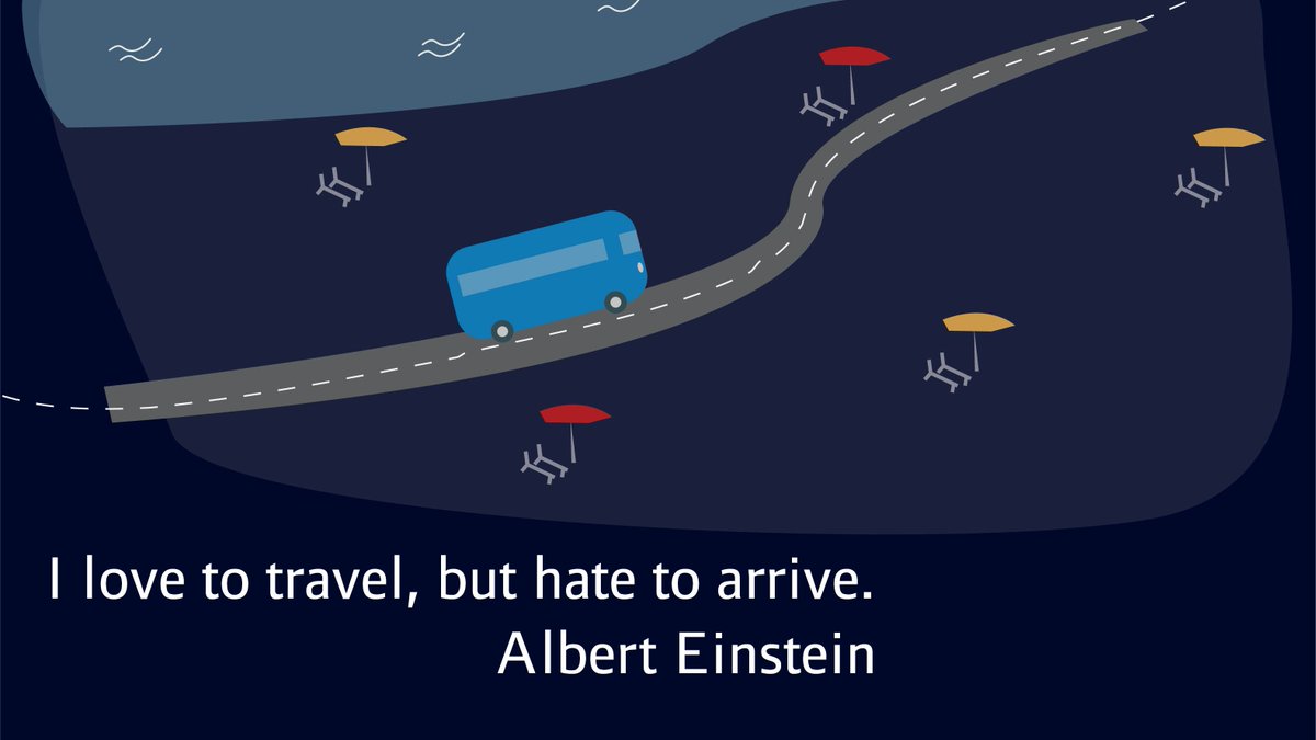 I love to travel, but hate to arrive. Albert Einstein   #travelbybus #FridayThoughts #ticketer