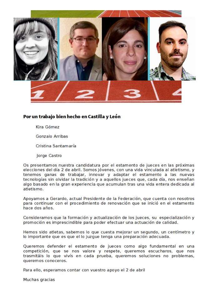 Elecciones 2020 Atletismo tweet media
