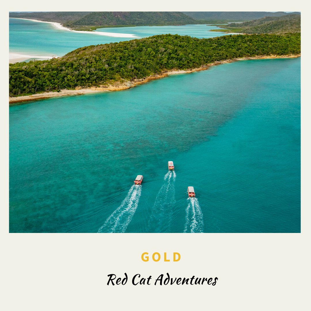 TheQTIC's tweet photo. Woo hoo!!! 🎉😃.                                                                              Red Cat Adventures take home GOLD at the Australian Tourism Awards in the category Major Tour and Transport Operators. 
#australiantourismawards #queenslandtourism #QATA19 https://t.co/iNIOOMYKW1