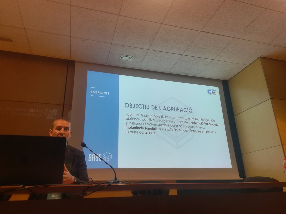 ffenollosa's tweet photo. La recerca en #AdditiveManufacturing fa avui un pas endavant amb  #BASE3D. Els principals grups de recerca de Catalunya s'alien amb el suport de #FEDERrecerca #FONSUE #FonsRegional. En @RogerUceda del @cim_upc ens presenta l'objectiu. A treballar! https://t.co/aJXmO8V9uZ