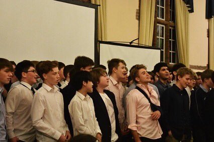 As former Head of House @TeddiesOxford , Will Myers went back to school to speak about mental health and introduce <a href="/theCALMzone/">CALM</a> to the boys at their Annual Charity Dinner! #mentalhealth #calm #teddies #stedwardsoxford