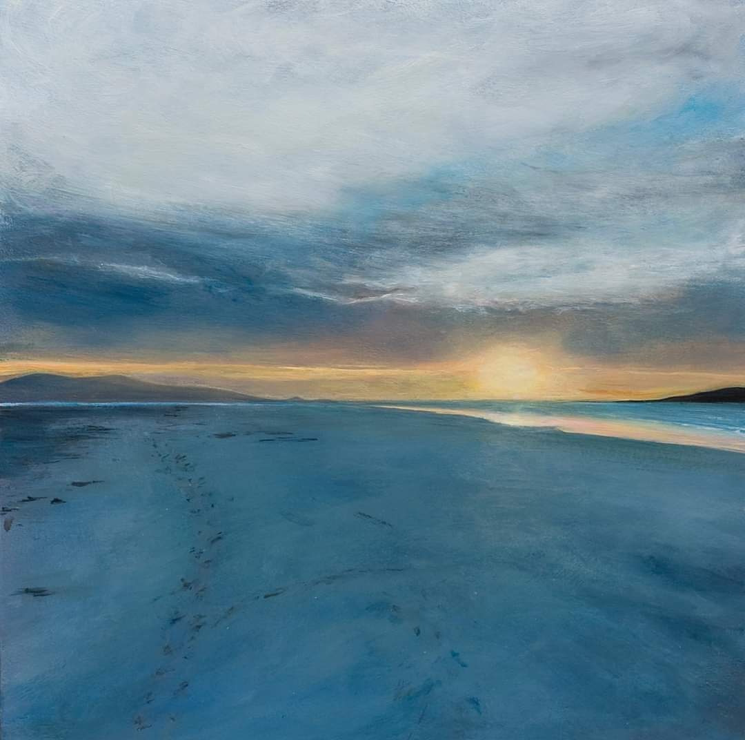 My new painting 'Low Sun, Luskentyre' will shortly be showing at the Atelier Gallery Edinburgh
#isleofHarris #exhibition #contemporaryart 
<a href="/OuterHebs/">Visit Outer Hebrides</a> <a href="/VisitScotland/">VisitScotland</a>