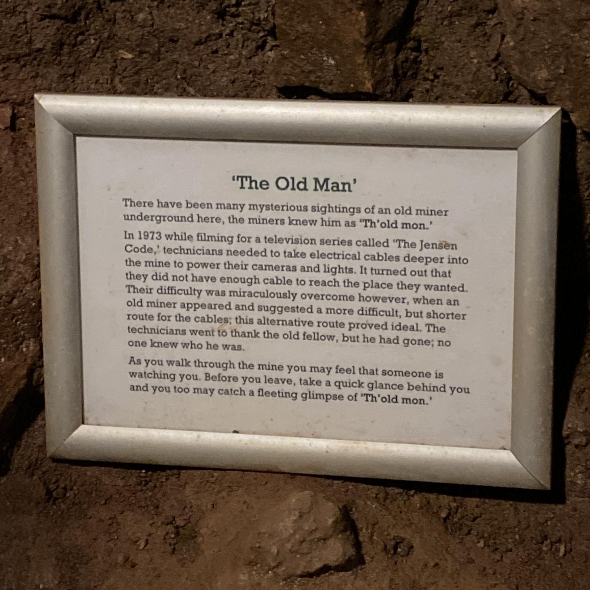 Have you seen "The Old Man" at Clearwell Caves?  👀