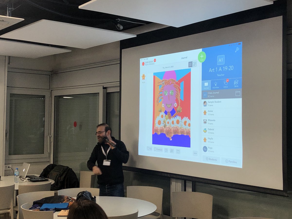 aholst's tweet photo. @ASBelementary recently hosted artist @HanochPiven for an engaging student and teacher event. Using the FacesiMake App students worked with parents to create digital art, and then thanks to @Seesaw we were able to do a gallery walk to see all the great work instantly!! https://t.co/LMEggSgzxA