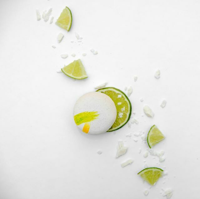 New Flavour Alert! Lime White Chocolate! Treat yourself with our exquisite citrusy lime, creamy white chocolate macaron!