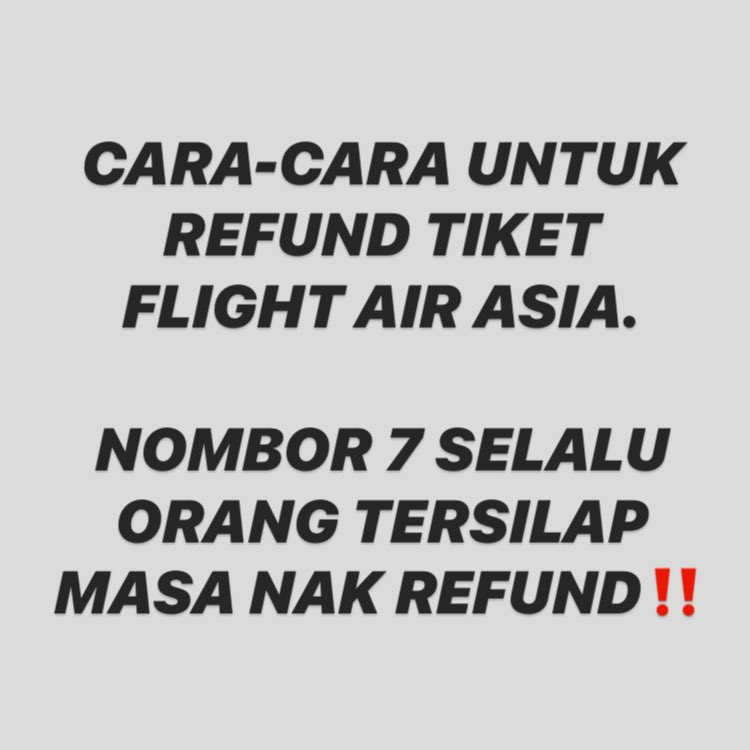 Travel Jimat On Twitter Cara Cara Untuk Refund Tiket Flight Air