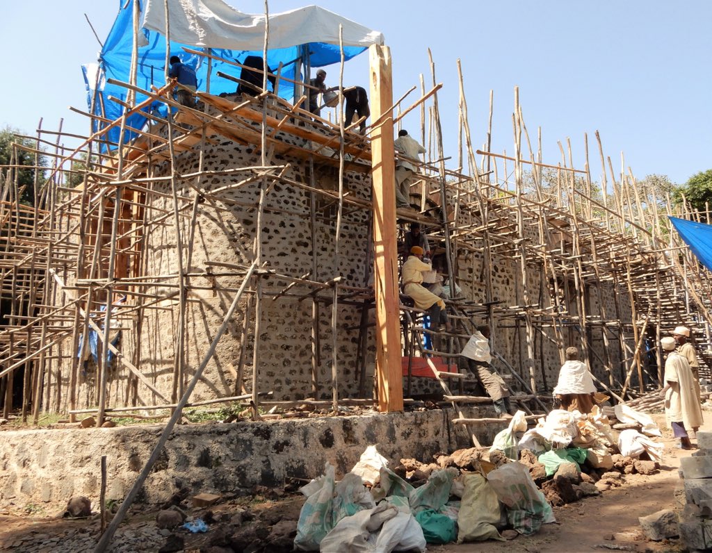 WomersleysLtd's tweet photo. The peaceful, melancholy, construction site at the highest point of the Daga Istafanos monastery near the centre of Lake Tana in northern Ethiopia.
It has been a pleasure to offer some advice during the construction to the engineer, the masons and the monastery’s leaders. https://t.co/2gUZsqZtKo