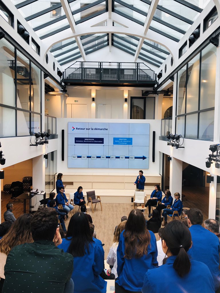 Les étudiants du #MsMDC sont toute la journée chez <a href="/WeAreLeonard/">Leonard</a> pour présenter leurs projets 🚀 ce matin, retour sur la phase d’immersion 🎤@ms_audencia <a href="/audencia/">Audencia</a> #DesignThinking #Innovation