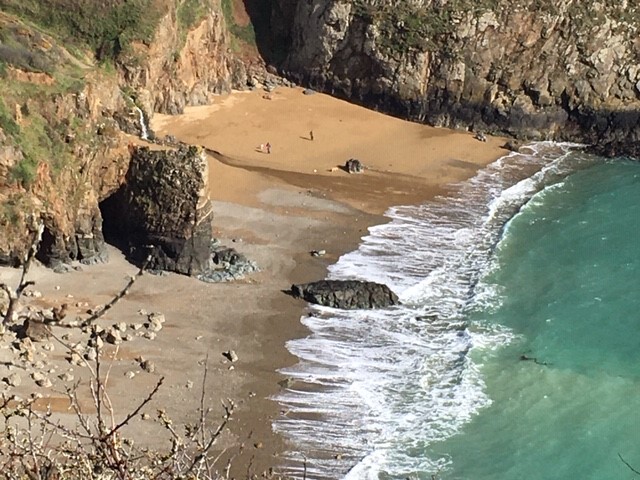 Dixcart Bay, on a rare sunny day in March.