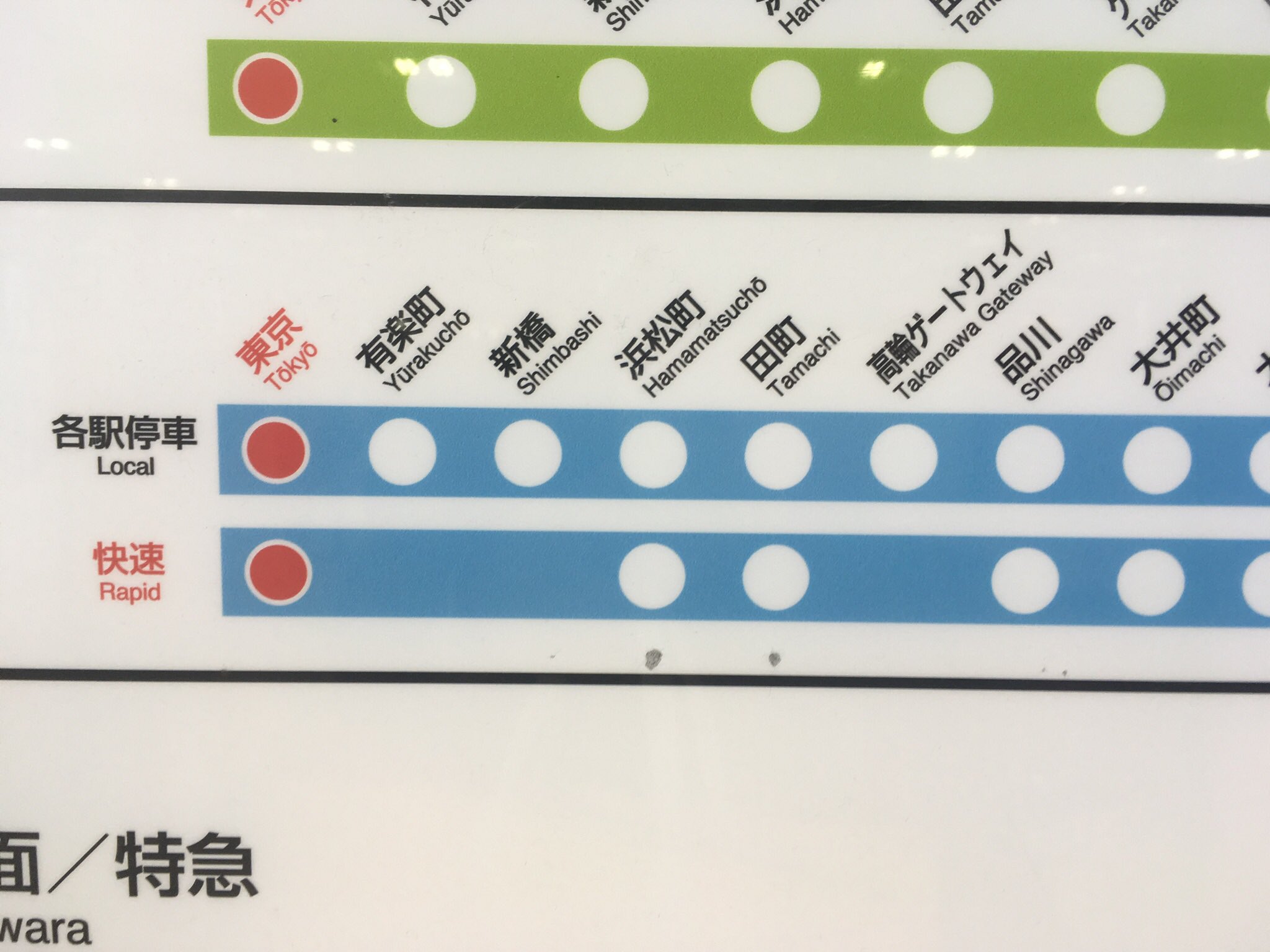 O Xrhsths かなちゅう Sto Twitter 東京駅京浜東北線ホームでは ダイヤ改正後の停車駅としながらも 高輪ゲートウェイ駅も載ってた 京浜東北線の快速は通過するんだね 東京駅 京浜東北線 高輪ゲートウェイ駅 高輪ゲートウェイは快速通過 T Co