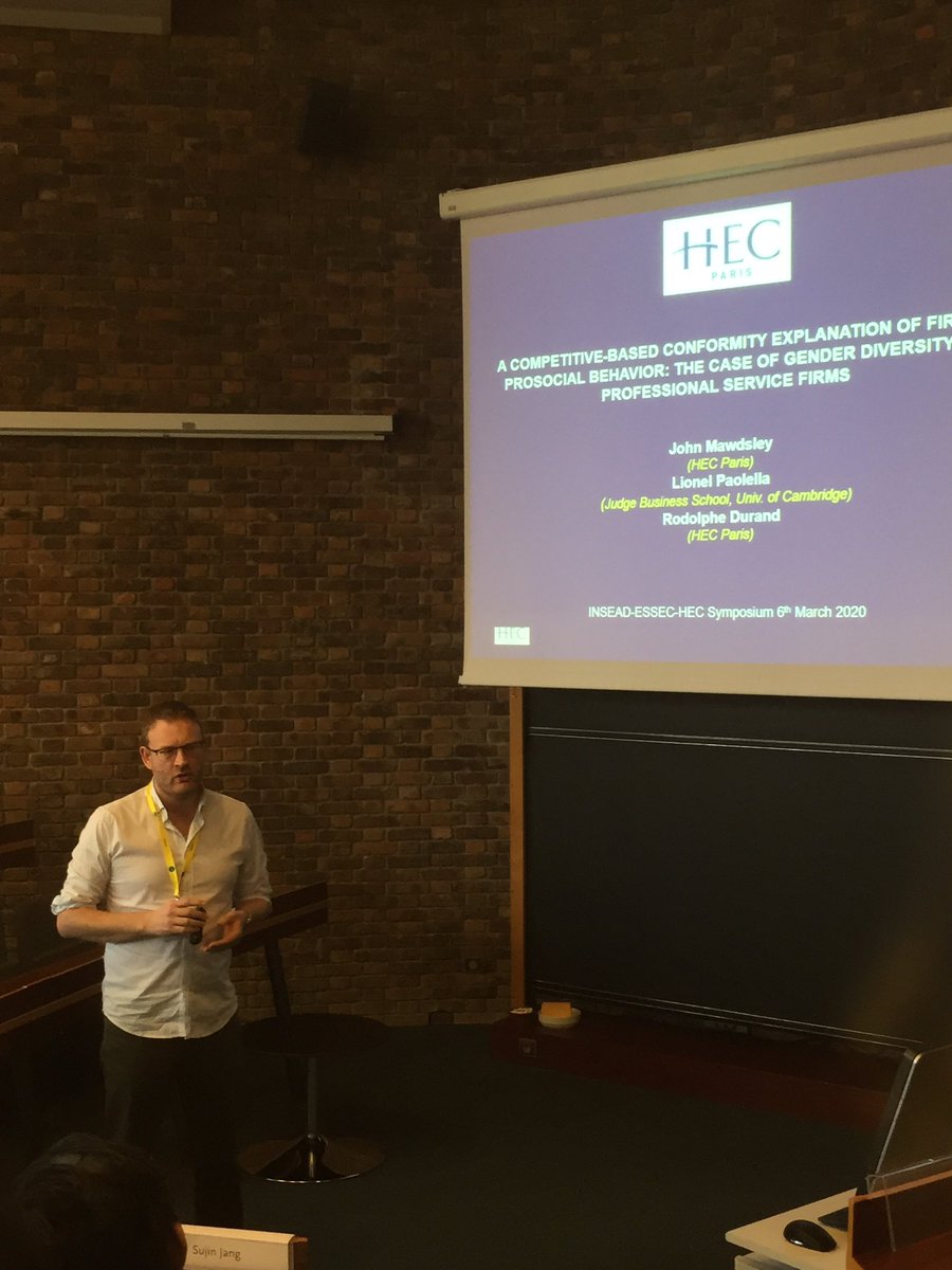 herman08015's tweet image. Explaining firms’ #prosocial behavior at law firms by @jkmawdsley Lionel Paolella &amp;amp; @rudyOrg at #parisbiz