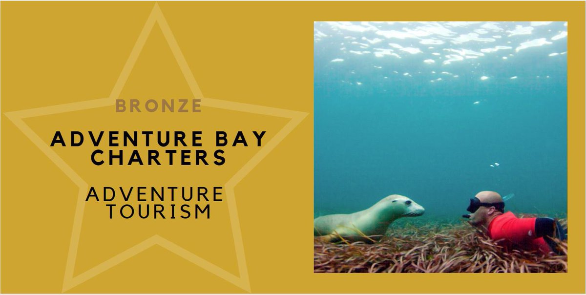 tourismawards's tweet photo. Adventure Bay Charters @swimwithabc takes home BRONZE in the ADVENTURE TOURISM category at the 2019 @Qantas Australian Tourism Awards @QATAINFO. #QATA19 #eyrepeninsula #portlincoln #tourism #southaustralia https://t.co/h9u6D31pW2